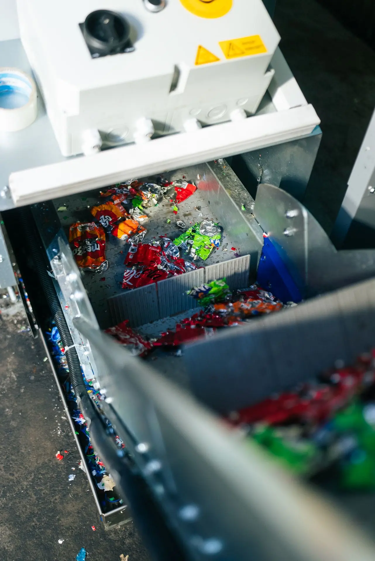 Müll nach dem entwerten der Pfandmaschine